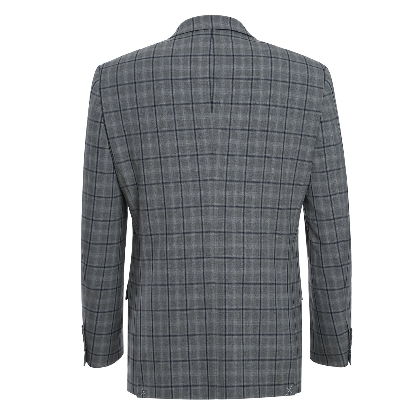 293-20 Men's Slim Fit Stretch Checked Suits - Image 3