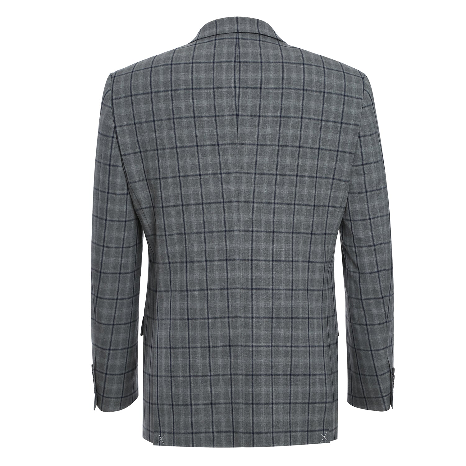 293-20 Men's Slim Fit Stretch Checked Suits - Image 3