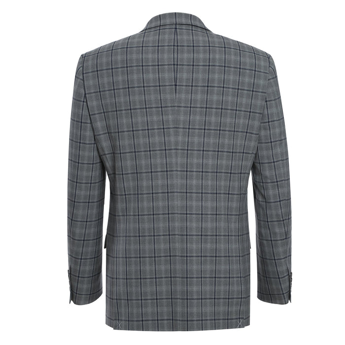 293-20 Men's Slim Fit Stretch Checked Suits - Image 3