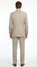 Men’s Tan Pinstripe Three Piece Suit – Classic Fit Pleated Pants  Tan Sand Beige Wedding, Church Shadow Ton on Tone  Business Suit for Men