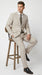 Big and Tall Men’s Gray Suit Separates with 2 Button Jacket and Matching Pants, Formal Dress Suit