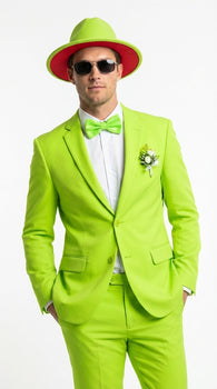 lime green dress suit OppoSuits Men's Suit - Neon Lucky Lime - Green