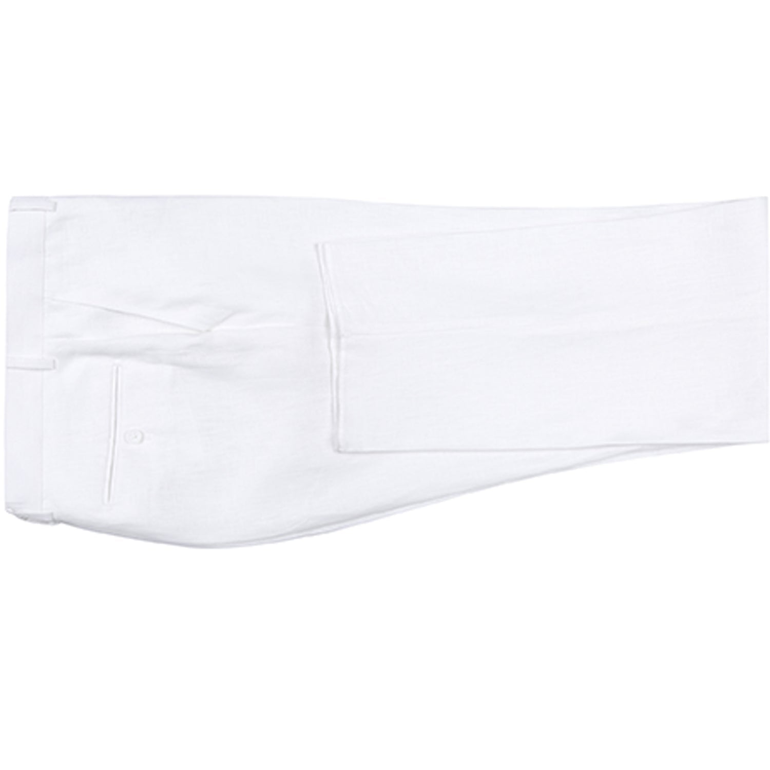 601-20 Men's Notch Lapels White Solid Linen Suits - Image 5