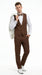 Men’s Ivory and Brown 3 Piece Suit – Elegant White Blazer with Brown Vest and Trousers for Wedding, Prom and Formal Events in off White Cream + Bowtie
