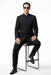 Men’s Black Coat Matrix Keanu Reeves Inspired Long Coat – Classic Mandarin Collar Formal Overcoat, Stylish Winter Trench Coat, Neo Style Jacket