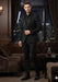 Mens Classic Black Designer Blazer with Beaded Lapel – Elegant Formal and Party Wear Dinner Jacket For Groom