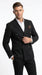 Men's Black Pinstripe Tuxedo Suit – Classic  & 1920s Gangster Formal Wear Vintage 1940s 1930s Look