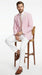 Mens Pink Seersucker Blazer – Lightweight Striped Summer Sport Coat Casual Smart Formal Jacket
