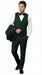 Men’s Hunter Green Tuxedo Suit 3 Piece – One Button Peak Lapel Designer Formal Suit for Wedding,  Light Weight Wool By Statement Dark Green