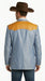 Men’s Sky Blue and Gold Western Cowboy Blazer – Classic Country Style Jacket, Retro in Steel Blue Color