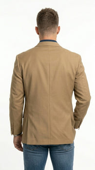 Mens Khaki Camel Bronze Taupe Blazer, Classic Business Casual Wedding Sport Coat Jacket in Tan Color