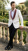 Men’s Ivory and Rose gold Floral Blazer – Elegant Shawl Lapel Formal Blazer Jacket for Wedding, Party, Prom