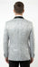 Men’s Silver and Black Floral Blazer – Elegant Formal Tuxedo Style Blazer Jacket for Wedding, Party, Prom and Evening Wear
