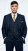 Men’s Navy Blue Pinstripe 3 Piece Suit, Thomas Shelby Inspired Vintage Formal Suit for Weddings, Parties, Prom, and Special Events
