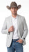 Men’s Very Light Grey - Linen Western Cowboy Blazer, Formal Sport Coat for Weddings, Parties, Country Events, and Casual Dress Wear in Ice Ash Color