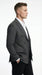 Mens Charcoal Gray Pinstripe Double Breasted Blazer Sport Coat – Classic Formal Business Jacket for Office and Smart Casual Wear