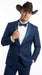 Men’s Saphire Indigo Blue Western Tuxedo Suit, Formal Wedding Prom Cowboy Tuxedo with Blue