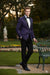 Men’s Purple Paisley Tuxedo Jacket – Ultra Slim Fit Dinner Blazer with Black Satin Peak Lapel
