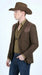 Men’s Dark Brown Western Blazer with Suede Yokes, Cowboy Sport Coat for Ranch Wedding and Country Events