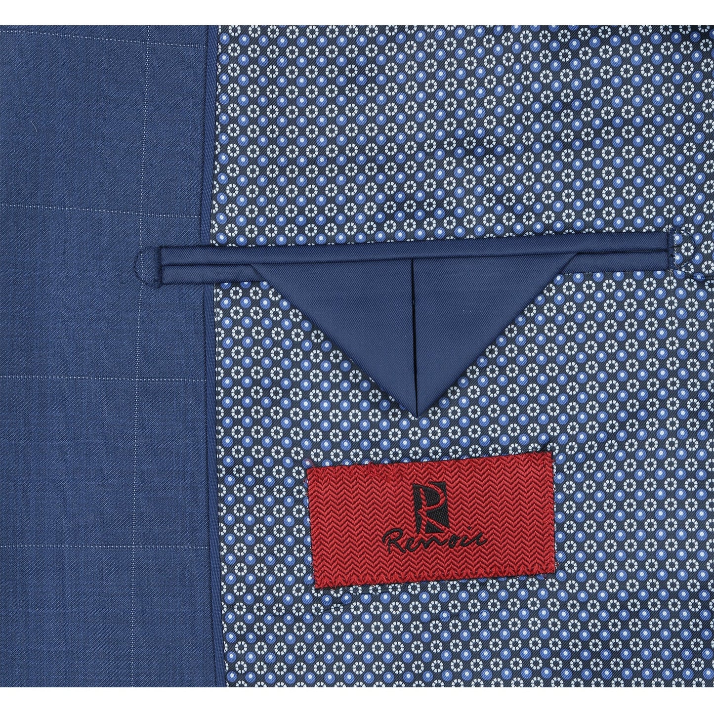 Renoi Designer Suit 291-20 Men's Slim Fit 2-Piece Single Breasted Check Dress Suit