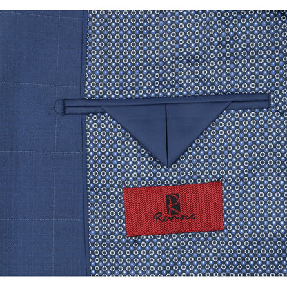 Renoi Designer Suit 291-20 Men's Slim Fit 2-Piece Single Breasted Check Dress Suit