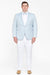 Mens Light Blue Paisley Tuxedo Jacket with Matching Bow Tie – Slim Fit Blazer for Weddings, Prom, and Formal Events