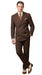 Men’s Brown Vintage Double Breasted Suit, Classic 1940s Style Formal Wedding Business Suit Set