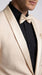 Men’s Champagne Tuxedo Dinner Jacket with Black Pants – Shawl Lapel Wedding, Prom and Formal Blazer