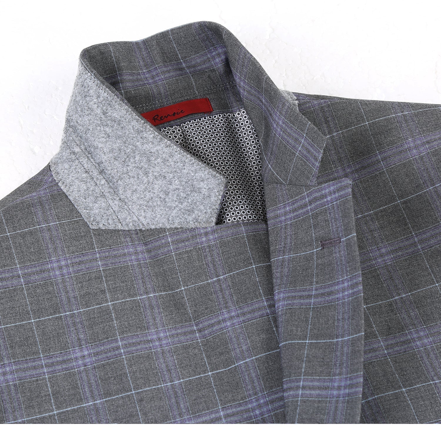 293-25 Men's Classic Fit Checked Suits - Image 5