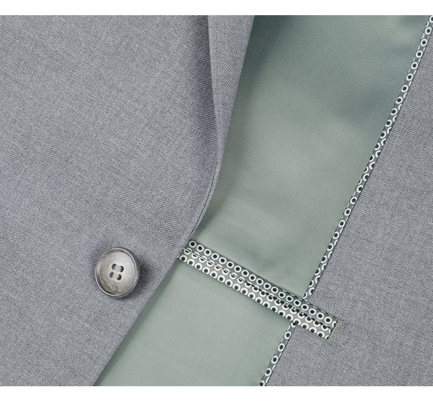 2110-2 Men's Slim Fit Solid Stretch 2-Piece Suit - Image 6