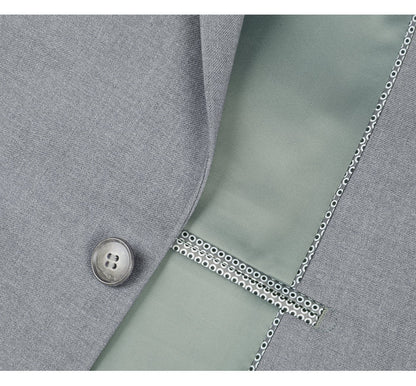 2110-2 Men's Slim Fit Solid Stretch 2-Piece Suit - Image 6