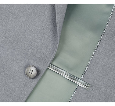 2110-2 Men's Slim Fit Solid Stretch 2-Piece Suit - Image 6