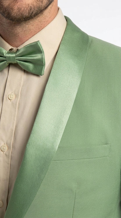 Mens Sage Green Wedding Tuxedo, Shawl Lapel Formal Groom Prom Tuxedo Suit