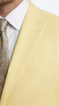 Men’s Pale Yellow 2 Piece Suit, Formal Dress Suit for Weddings, Prom, Parties, Summer Events, and Special Occasions By Vitali