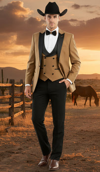Light Brown Tuxedo For Wedding - Coffee Mocha Color With Vest and Pants - Image 7
