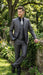 Mens Charcoal Gray Suit With Sheen -  | Shiny Texture Fabric Three Piece Wedding and Party Business