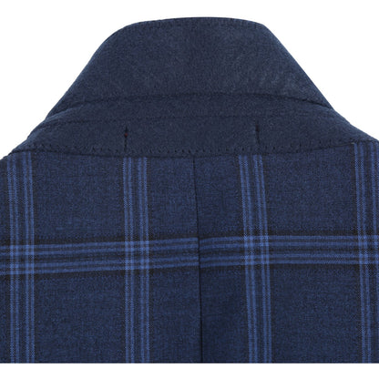 293-22 Men's Slim Fit Checked Suits - Image 5