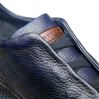 Mens Exotic Sneakers - Alligator Sneakers By Brand  in Color Navy - Image 3