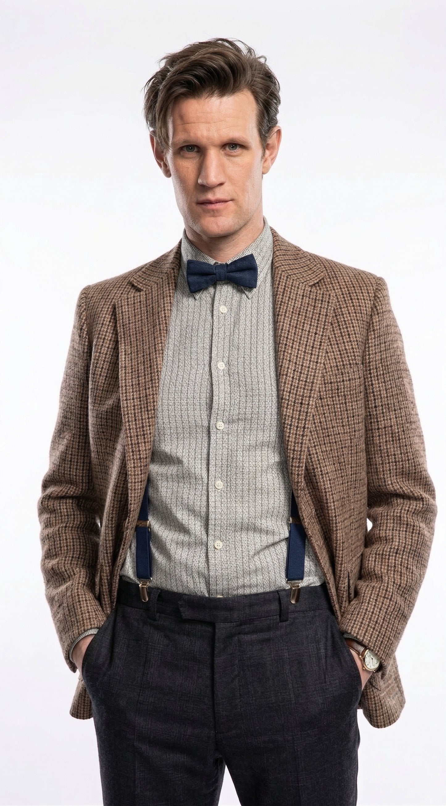 Men’s Brown Tweed Blazer Matt Smith Inspired Jacket – Classic Vintage Style Casual Formal Blazer, Smart Office Party Wear