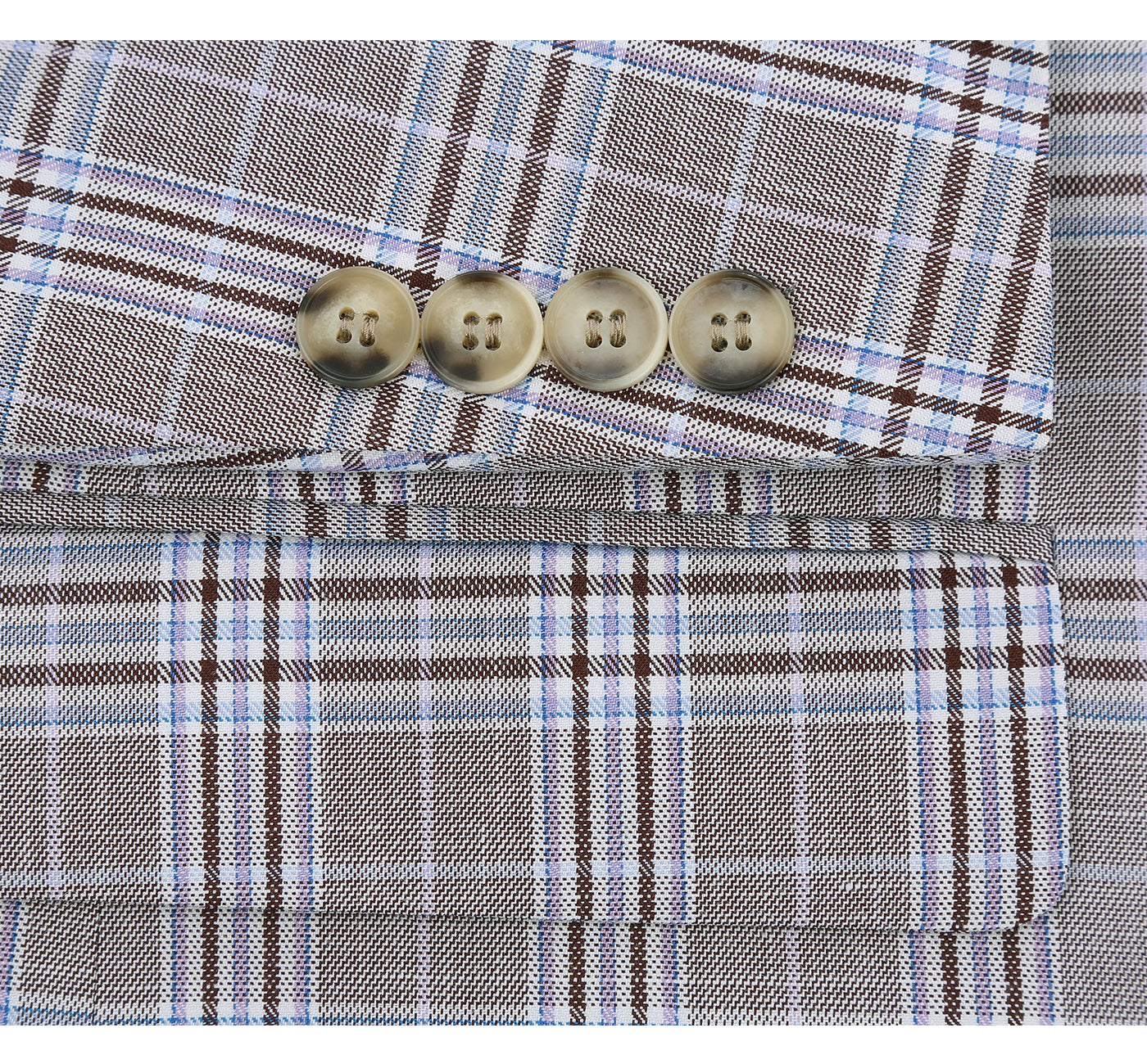 292-7 Men's Slim Fit 2-Piece Single Breasted Check Dress Suit - Image 5