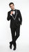 Men’s Black 1 Button Blazer with Shawl Lapel and White Trim, Formal Dinner Jacket Sport Coat