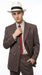 Men’s Brown Pinstripe Bonnie and Clyde Costume Suit – Vintage Gangster 1920s Outfit for Party, Halloween and Themed Events