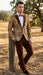 Men’s Brown Tuxedo dinner Jacket Blazer – Jacket for Formal Paisley Pattern Coffee Mocca Color + Bowtie
