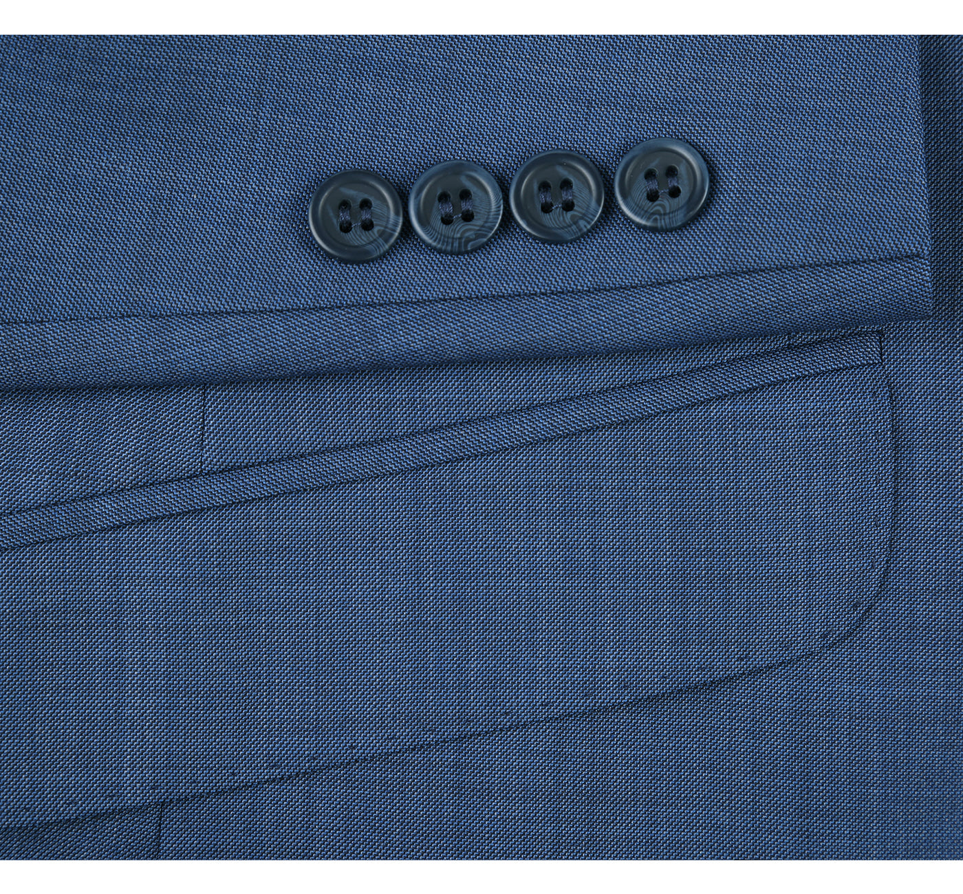 557-1 Men's 2-Piece Slim Fit Single Breasted Wool Suit - Image 5