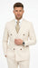 Men’s Cream Off White Pinstripe Linen Pinstripe 2 Piece Double Breasted Suit, Summer Wedding Ivory Color By Vitali