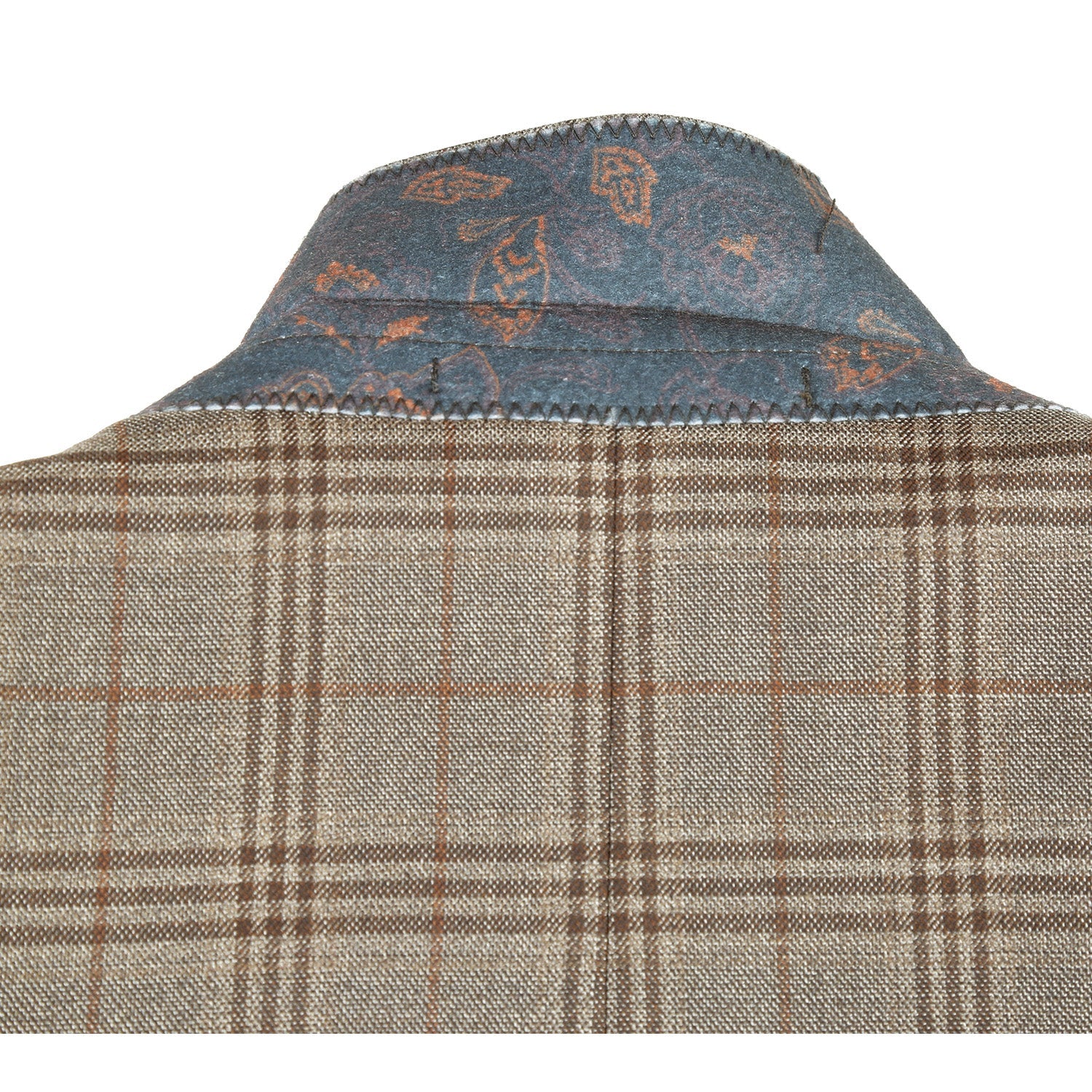 563-12 Men's Slim Fit Wool Checked Suits - Image 5