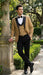 Men's Dark Camel Tan Khaki and Black Great Gatsby Tuxedo Suit – Vintage 1920s Formal Wedding, Party and Event Wear