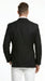 Men’s Black Three Button Blazer – Classic Formal Suit Jacket for Business, Office, Sport Coat