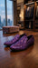 Mens Purple Sequin Dress Shoes Slip on  – Luxury Slip On Formal Loafers Wedding Prom Party Designer Footwear