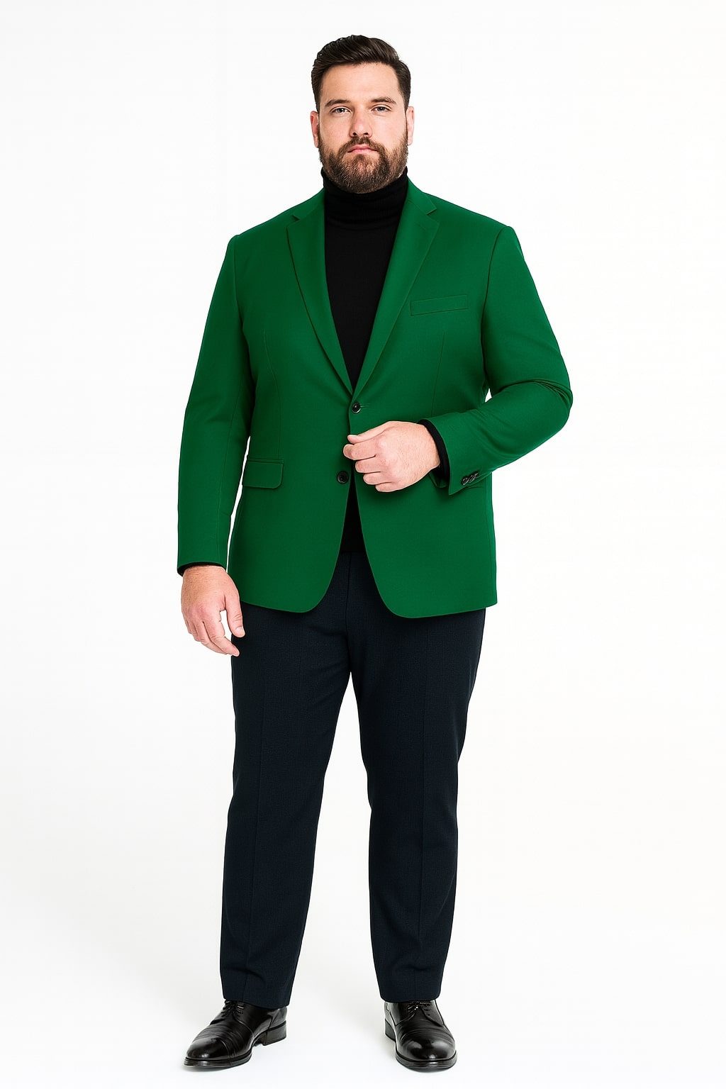 Mens Green Blazer – Stylish Casual and Formal Sport Coat for Parties, Weddings and Events in Emerald Green - Image 4